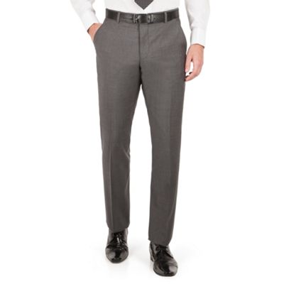 J by Jasper Conran Charcoal flat front tailored fit italian suit trouser